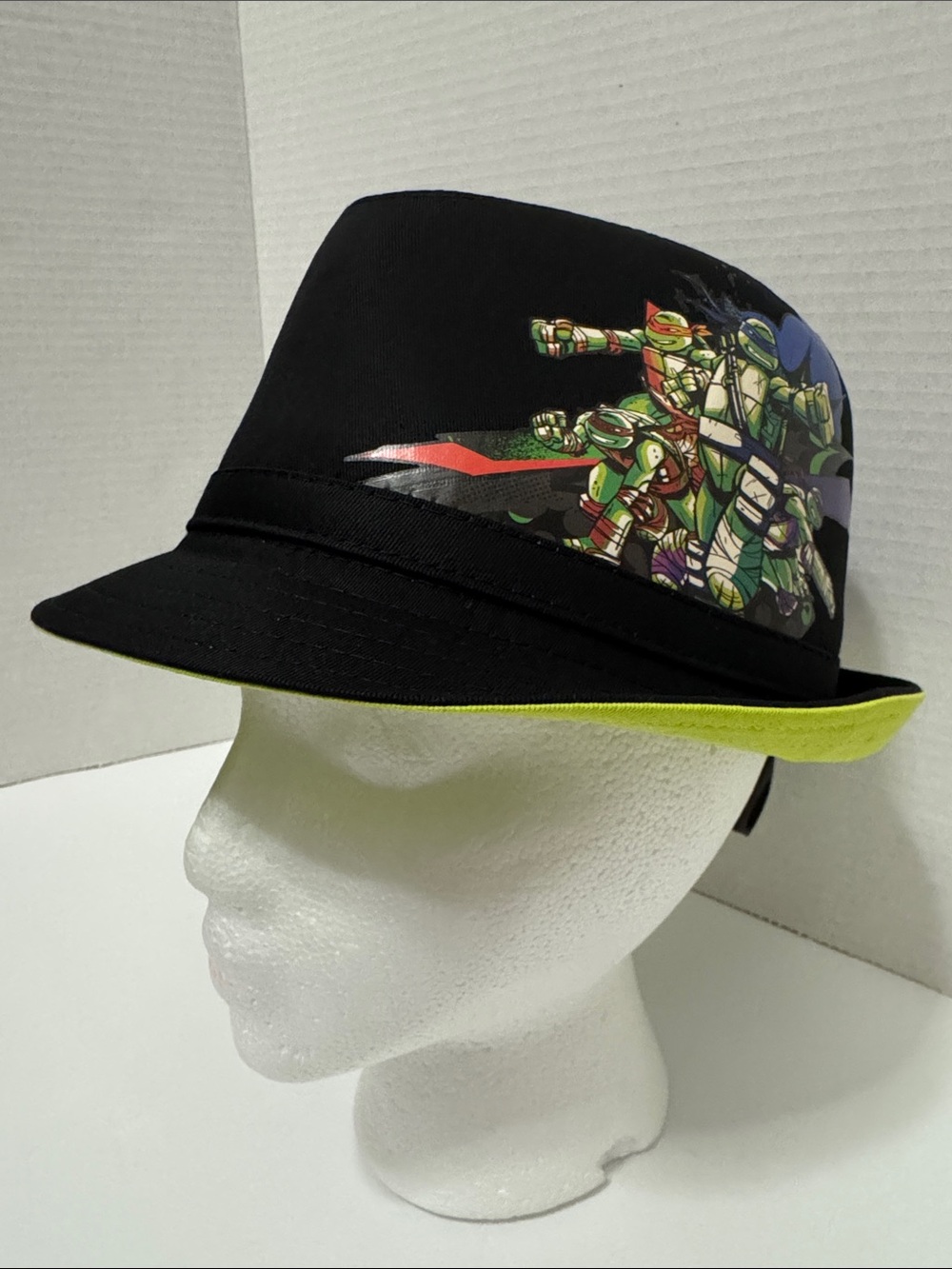 Nickelodeon Black Hat with Neon Green Trim and Orange Logo